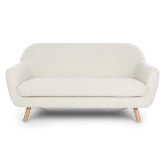 Ivory Bouclé Loveseat