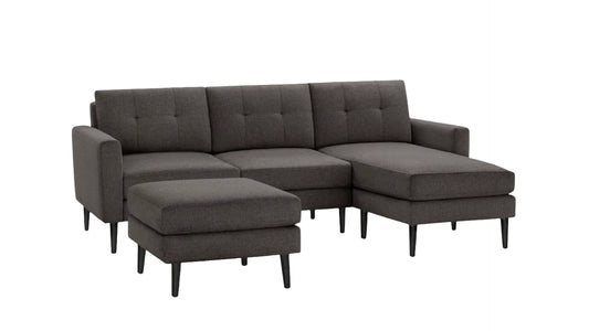 Block Nomad Sofa Sectional with Ottoman - Charcoal