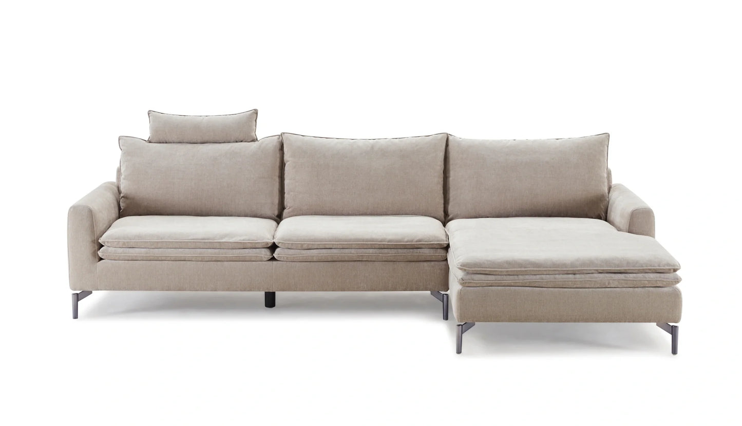 Regent Taupe Right Sectional
