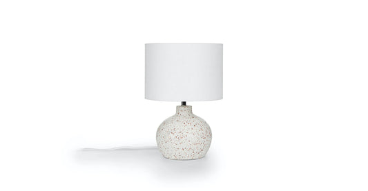 Waxen White 15" Table Lamp